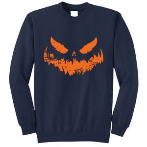 Lantern Face Pumpkin Scary Halloween Costume Funny Tall Sweatshirt