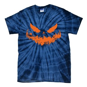 Lantern Face Pumpkin Scary Halloween Costume Funny Tie-Dye T-Shirt