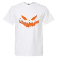 Lantern Face Pumpkin Scary Halloween Costume Funny Garment-Dyed Heavyweight T-Shirt