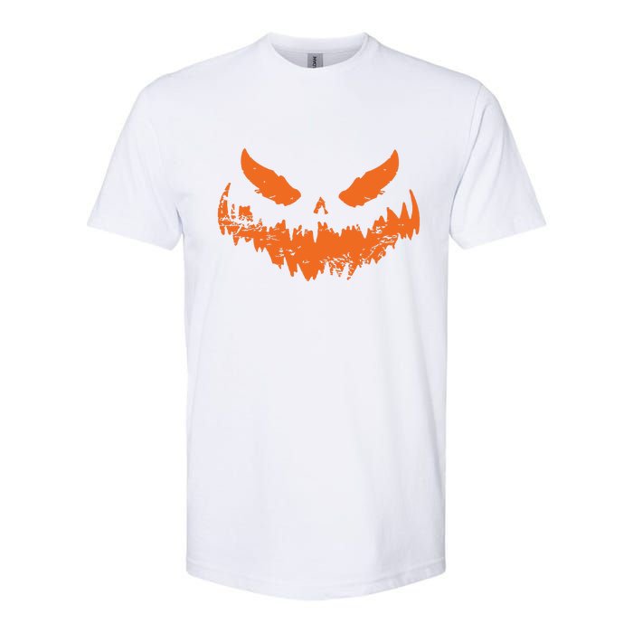 Lantern Face Pumpkin Scary Halloween Costume Funny Softstyle CVC T-Shirt