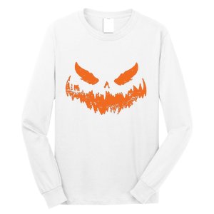 Lantern Face Pumpkin Scary Halloween Costume Funny Long Sleeve Shirt