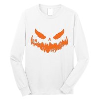 Lantern Face Pumpkin Scary Halloween Costume Funny Long Sleeve Shirt