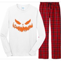 Lantern Face Pumpkin Scary Halloween Costume Funny Long Sleeve Pajama Set