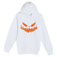 Lantern Face Pumpkin Scary Halloween Costume Funny Premium Pullover Hoodie