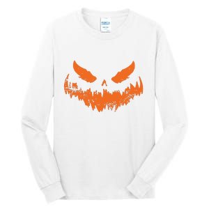 Lantern Face Pumpkin Scary Halloween Costume Funny Tall Long Sleeve T-Shirt