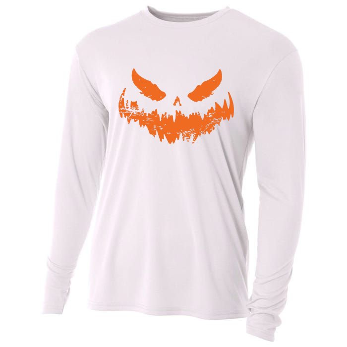 Lantern Face Pumpkin Scary Halloween Costume Funny Cooling Performance Long Sleeve Crew