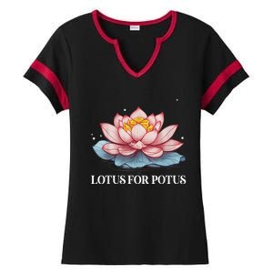 Lotus For Potus Kamala Harris President Campaign 2024 Ladies Halftime Notch Neck Tee