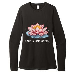 Lotus For Potus Kamala Harris President Campaign 2024 Womens CVC Long Sleeve Shirt