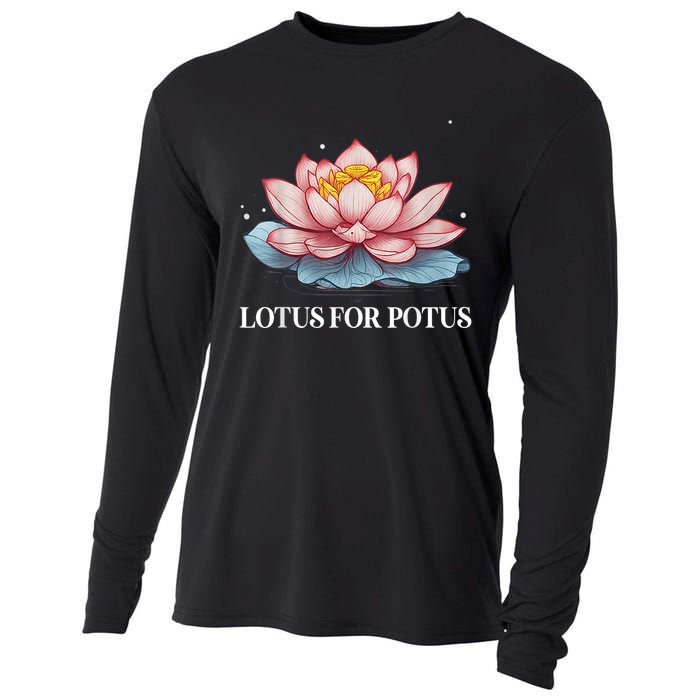 Lotus For Potus Kamala Harris President Campaign 2024 Cooling Performance Long Sleeve Crew