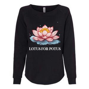 Lotus For Potus Kamala Harris President Campaign 2024 Womens California Wash Sweatshirt