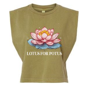 Lotus For Potus Kamala Harris President Campaign 2024 Garment-Dyed Women's Muscle Tee