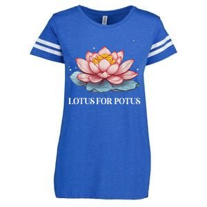 Lotus For Potus Kamala Harris President Campaign 2024 Enza Ladies Jersey Football T-Shirt