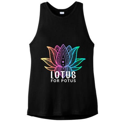 Lotus For Potus Kamala Harris Support Design Election 2024 Ladies PosiCharge Tri-Blend Wicking Tank