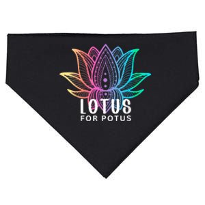 Lotus For Potus Kamala Harris Support Design Election 2024 USA-Made Doggie Bandana