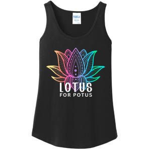 Lotus For Potus Kamala Harris Support Design Election 2024 Ladies Essential Tank