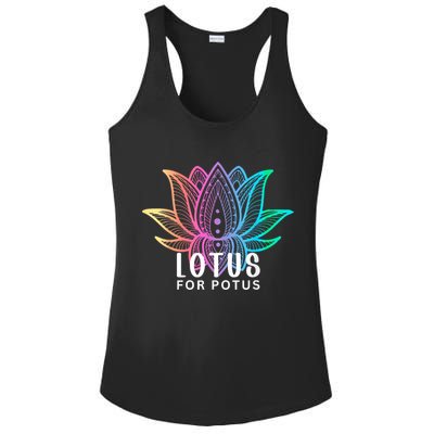 Lotus For Potus Kamala Harris Support Design Election 2024 Ladies PosiCharge Competitor Racerback Tank
