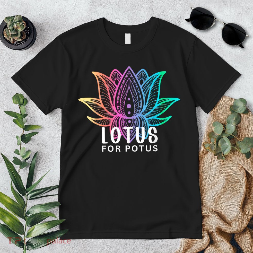 Lotus For Potus Kamala Harris Support Design Election 2024 Premium T-Shirt
