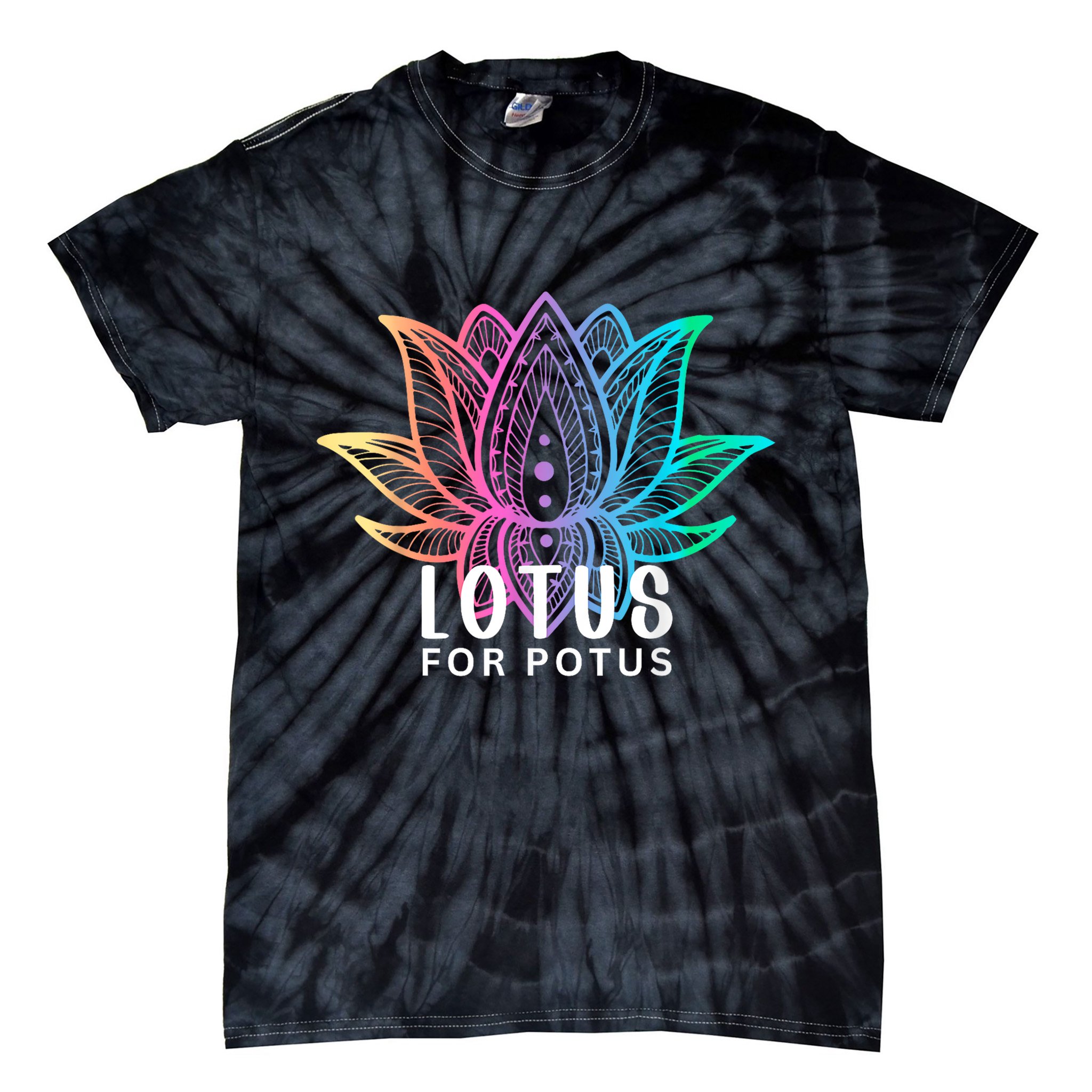 Lotus For Potus Kamala Harris Support Design Election 2024 Tie-Dye T-Shirt