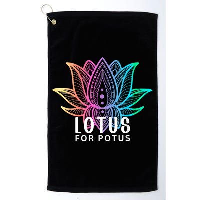 Lotus For Potus Kamala Harris Support Design Election 2024 Golf Towel