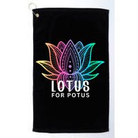Lotus For Potus Kamala Harris Support Design Election 2024 Golf Towel