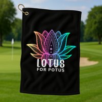 Lotus For Potus Kamala Harris Support Design Election 2024 Golf Towel