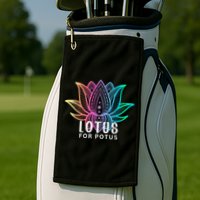 Lotus For Potus Kamala Harris Support Design Election 2024 Golf Towel