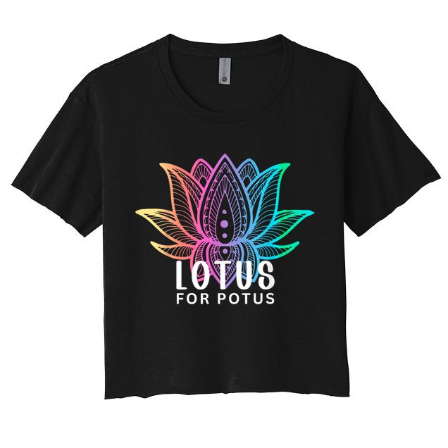 Lotus For Potus Kamala Harris Support Design Election 2024 Crop Top