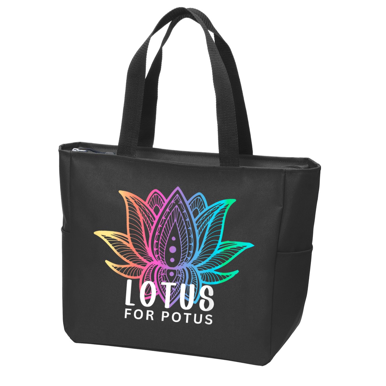 Lotus For Potus Kamala Harris Support Design Election 2024 Zip Tote Bag
