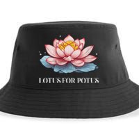 Lotus For Potus Kamala Harris President Campaign 2024 Sustainable Bucket Hat