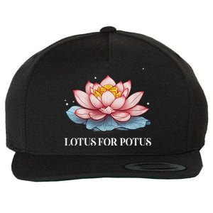 Lotus For Potus Kamala Harris President Campaign 2024 Wool Snapback Cap