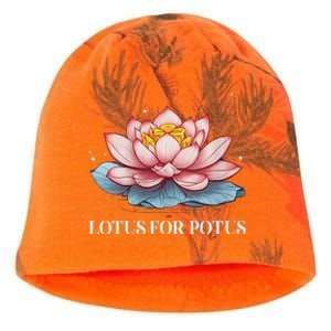 Lotus For Potus Kamala Harris President Campaign 2024 Kati - Camo Knit Beanie