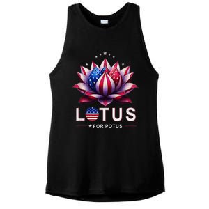 Lotus For Potus Kamala Harris 2024 Ladies PosiCharge Tri-Blend Wicking Tank