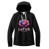 Lotus For Potus Kamala Harris 2024 Women's Fleece Hoodie