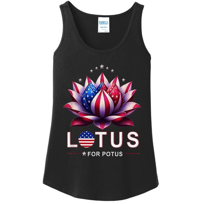 Lotus For Potus Kamala Harris 2024 Ladies Essential Tank