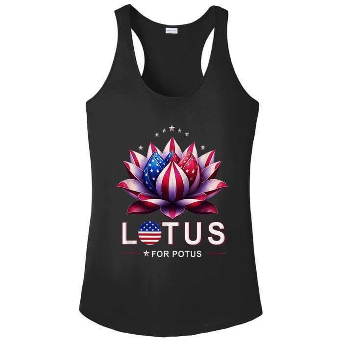 Lotus For Potus Kamala Harris 2024 Ladies PosiCharge Competitor Racerback Tank