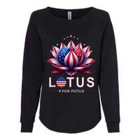 Lotus For Potus Kamala Harris 2024 Womens California Wash Sweatshirt