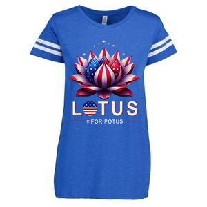 Lotus For Potus Kamala Harris 2024 Enza Ladies Jersey Football T-Shirt