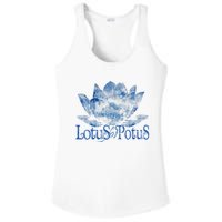 Lotus For Potus Kamala Harris 2024 Election Distressed Ladies PosiCharge Competitor Racerback Tank