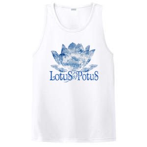 Lotus For Potus Kamala Harris 2024 Election Distressed PosiCharge Competitor Tank