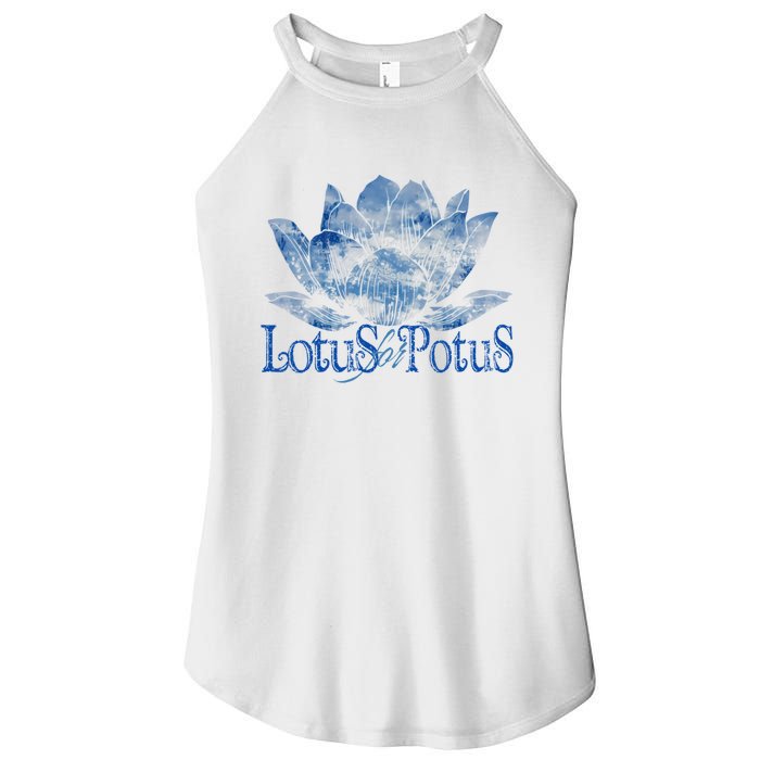 Lotus For Potus Kamala Harris 2024 Election Distressed Women's Perfect Tri Rocker Tank