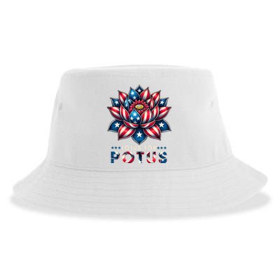 Lotus For Potus Harris 2024 Sustainable Bucket Hat