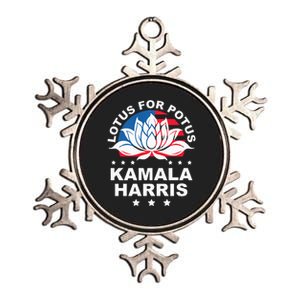 Lotus For Potus Kamala Harris 2024 For President Elections Metallic Star Ornament