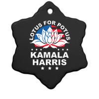 Lotus For Potus Kamala Harris 2024 For President Elections Ceramic Star Ornament