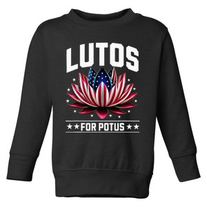 Lotus For Potus Kamala Harris 2024 President Toddler Sweatshirt