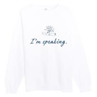 Lotus For Potus Khive 2024 IM Speaking Premium Crewneck Sweatshirt