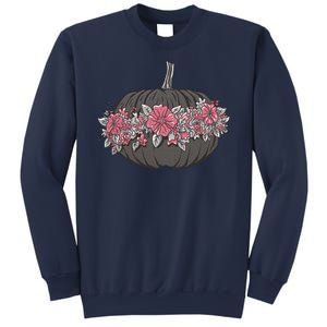 Lovely Flowered Pumpkin Sweatshirt