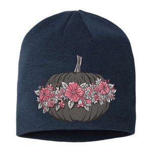 Lovely Flowered Pumpkin Sustainable Beanie