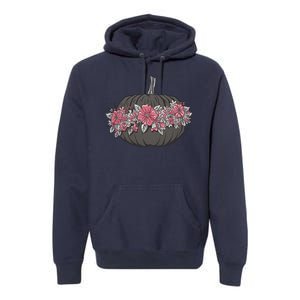 Lovely Flowered Pumpkin Premium Hoodie