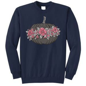 Lovely Flowered Pumpkin Tall Sweatshirt