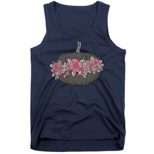 Lovely Flowered Pumpkin Tank Top